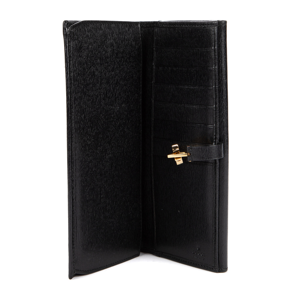 Gucci Vintage Bifold Wallet in Black Grained Leather - Picture 6 of 6